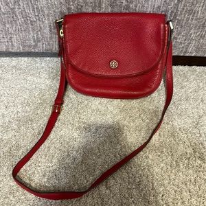 Tory Burch red leather crossbody